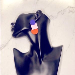 Brand New fun color block earrings